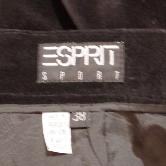 Esprit Sport Y2K Black Velvet Pencil Skirt- Sz. Sm/38 - Picture 3 of 3